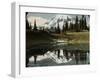 Mount Rainier and One of the Reflection Lakes, 1917-Ashael Curtis-Framed Giclee Print