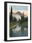 'Mount Rainier and Reflection Lake', c1916-Asahel Curtis-Framed Premium Photographic Print