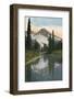 'Mount Rainier and Reflection Lake', c1916-Asahel Curtis-Framed Photographic Print