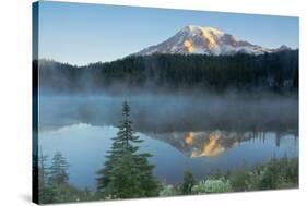 Mount Rainier and Reflection Lake, Mount Rainier National Park, Washington-Michel Hersen-Stretched Canvas