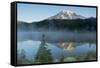 Mount Rainier and Reflection Lake, Mount Rainier National Park, Washington-Michel Hersen-Framed Stretched Canvas