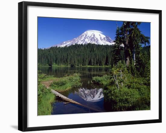 Mount Rainier and Reflection Lake-Terry Eggers-Framed Photographic Print