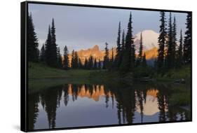 Mount Rainier at Dawn-Ken Archer-Framed Stretched Canvas