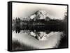 Mount Rainier From Spanaway Lake, 1922-Asahel Curtis-Framed Stretched Canvas