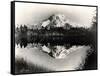 Mount Rainier From Spanaway Lake, 1922-Asahel Curtis-Framed Stretched Canvas