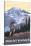 Mount Rainier, Hiker-Lantern Press-Stretched Canvas