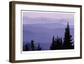 Mount Rainier Layered Hills-Donald Paulson-Framed Giclee Print