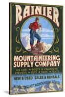 Mount Rainier - Mountaineering Supply Company-Lantern Press-Stretched Canvas