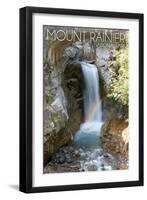 Mount Rainier National Park - Christine Falls-Lantern Press-Framed Art Print