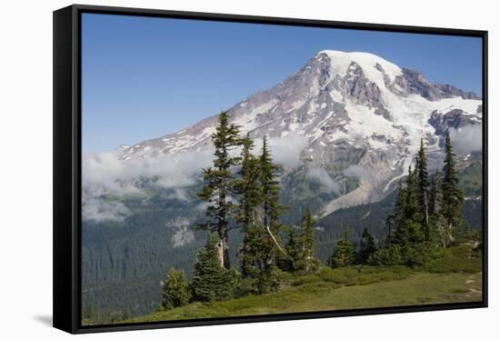 Mount Rainier National Park, Mount Rainier-Ken Archer-Framed Stretched Canvas