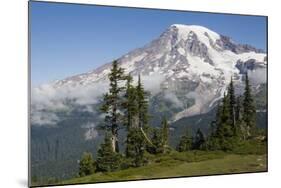 Mount Rainier National Park, Mount Rainier-Ken Archer-Mounted Photographic Print