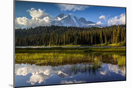 Mount Rainier National Park, Washington: Sunset At Reflection Lakes With Mount Rainier In The Bkgd-Ian Shive-Mounted Photographic Print