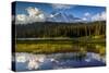 Mount Rainier National Park, Washington: Sunset At Reflection Lakes With Mount Rainier In The Bkgd-Ian Shive-Stretched Canvas