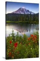 Mount Rainier National Park, Washington: Sunset At Reflection Lakes With Mount Rainier In The Bkgd-Ian Shive-Stretched Canvas