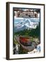 Mount Rainier National Park-Lantern Press-Framed Art Print