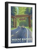 Mount Rainier, Nisqually Entrance-Lantern Press-Framed Art Print