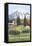 Mount Rainier, Paradise Lodge and Chalmers-Lantern Press-Framed Stretched Canvas