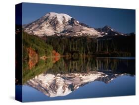 Mount Rainier Reflected in Bench Lake-John McAnulty-Stretched Canvas