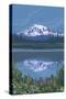 Mount Rainier - Reflection Lake - Image Only-Lantern Press-Stretched Canvas