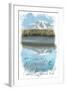 Mount Rainier - Reflection Lake - Watercolor-Lantern Press-Framed Art Print