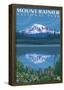 Mount Rainier, Reflection Lake-null-Framed Poster