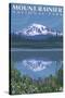 Mount Rainier, Reflection Lake-Lantern Press-Stretched Canvas