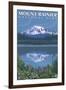 Mount Rainier, Reflection Lake-Lantern Press-Framed Art Print