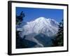 Mount Rainier, Volcanic Peak, and Emmons Glacier from Summit Icefield, Washington State, USA-Anthony Waltham-Framed Photographic Print