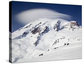 Mount Rainier with Lenticular Cloud over Summit, Mount Rainier National Park, Washington, Usa-Jamie & Judy Wild-Stretched Canvas