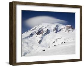 Mount Rainier with Lenticular Cloud over Summit, Mount Rainier National Park, Washington, Usa-Jamie & Judy Wild-Framed Photographic Print