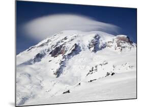 Mount Rainier with Lenticular Cloud over Summit, Mount Rainier National Park, Washington, Usa-Jamie & Judy Wild-Mounted Photographic Print