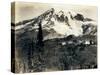 Mount Rainier with Paradise Inn in Foreground, 1922-Asahel Curtis-Stretched Canvas