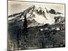 Mount Rainier with Paradise Inn in Foreground, 1922-Asahel Curtis-Mounted Giclee Print