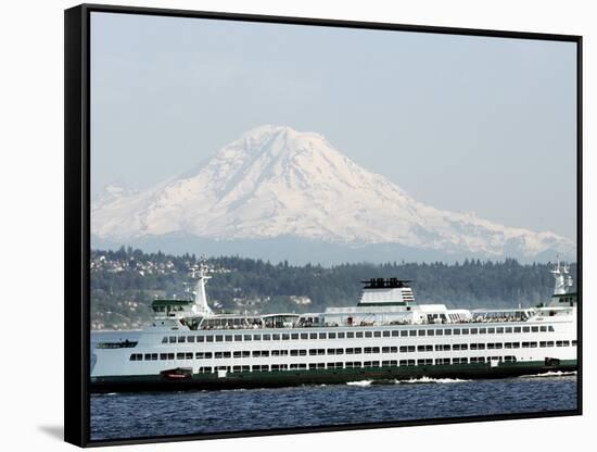 Mount Rainier-Ted S. Warren-Framed Stretched Canvas