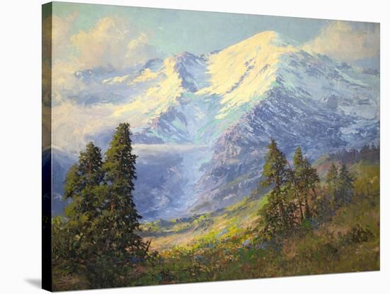 Mount Rainier-Lionel E. Salmon-Stretched Canvas