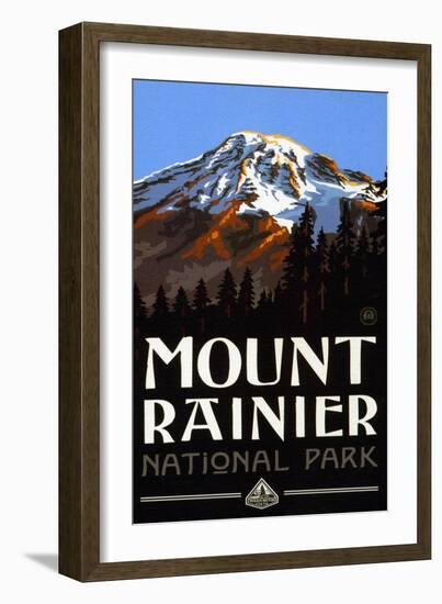 Mount Renair National Park Poster-null-Framed Art Print