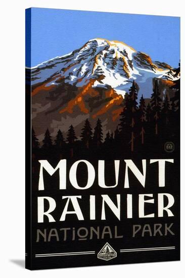 Mount Renair National Park Poster-null-Stretched Canvas