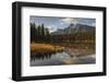 Mount Rundle reflected in Johnson Lake, Banff National Park, Alberta, Rocky Mountains, Canada-Jon Reaves-Framed Photographic Print