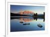 Mount Rundle Reflected in Two Jack Lake at Sunrise-Miles-Framed Photographic Print