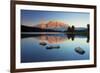 Mount Rundle Reflected in Two Jack Lake at Sunrise-Miles-Framed Photographic Print