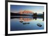 Mount Rundle Reflected in Two Jack Lake at Sunrise-Miles-Framed Photographic Print