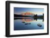 Mount Rundle Reflected in Two Jack Lake at Sunrise-Miles-Framed Photographic Print