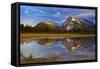 Mount Rundle Rising Above Vermillion Lakes Drive at Sunset-Neale Clark-Framed Stretched Canvas