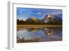 Mount Rundle Rising Above Vermillion Lakes Drive at Sunset-Neale Clark-Framed Photographic Print