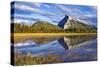 Mount Rundle Rising Above Vermillion Lakes Drive-Neale Clark-Stretched Canvas