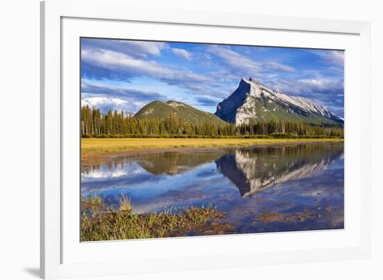 Mount Rundle Rising Above Vermillion Lakes Drive-Neale Clark-Framed Photographic Print