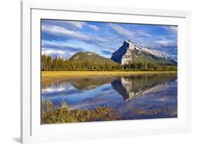 Mount Rundle Rising Above Vermillion Lakes Drive-Neale Clark-Framed Photographic Print