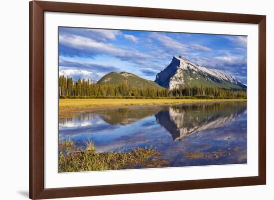 Mount Rundle Rising Above Vermillion Lakes Drive-Neale Clark-Framed Photographic Print