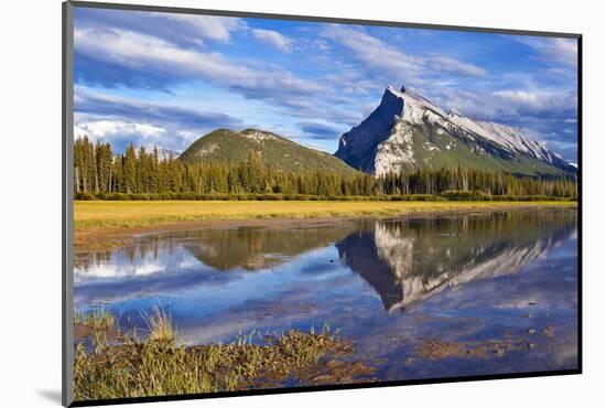 Mount Rundle Rising Above Vermillion Lakes Drive-Neale Clark-Mounted Photographic Print