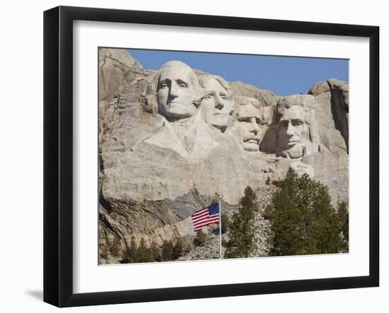 Mount Rushmore Carved into Black Hills, Mount Rushmore National Monument, South Dakota, Usa-Paul Souders-Framed Photographic Print